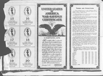 a War Savings Certificate