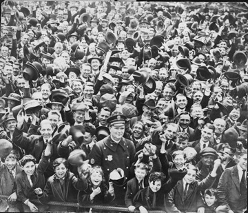 People gathered at a rally