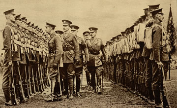 Kitchener's Army being inspected by King George